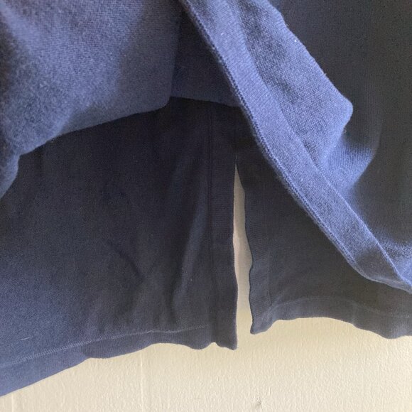 Crown & Ivy Pullover Tunic Sweater Bows On Back Navy Tight Knit Cotton Artsy XL - Picture 3 of 8